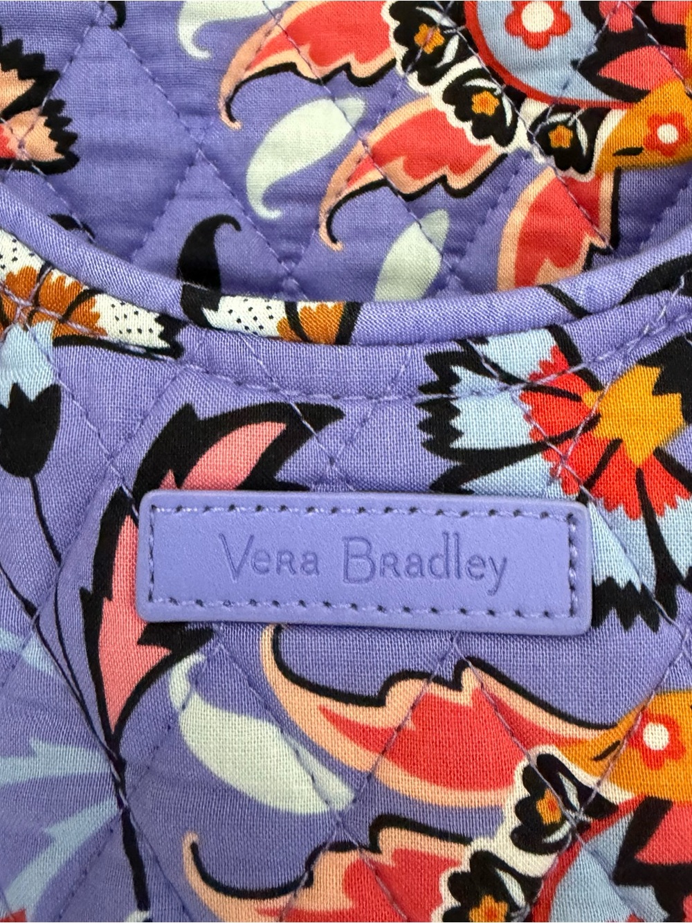 Vera Bradley Purple Floral Quilted Tote medium - Picture 2 of 9